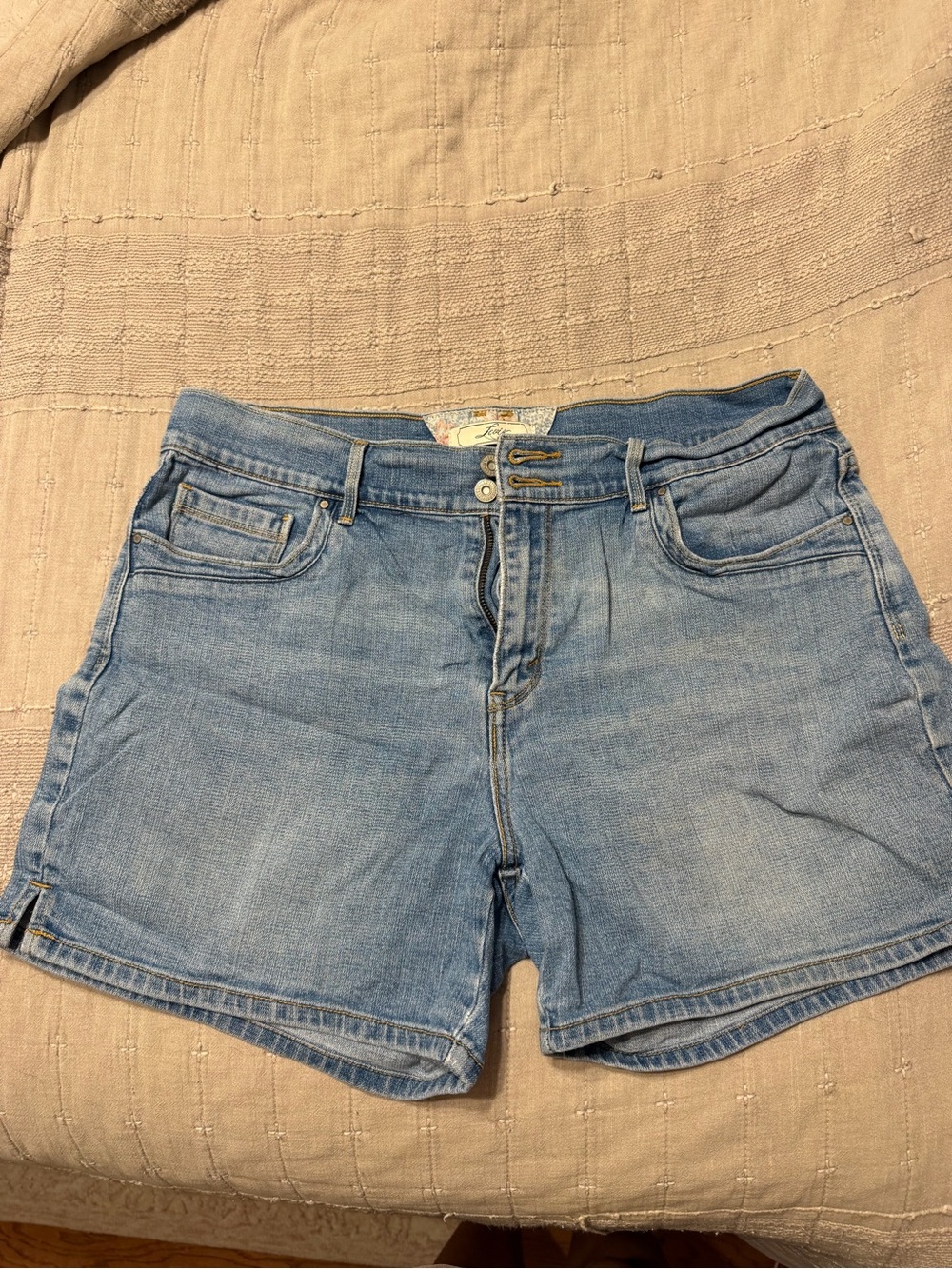 Levi's Light Blue Denim Women's Shorts - Double Button Waist